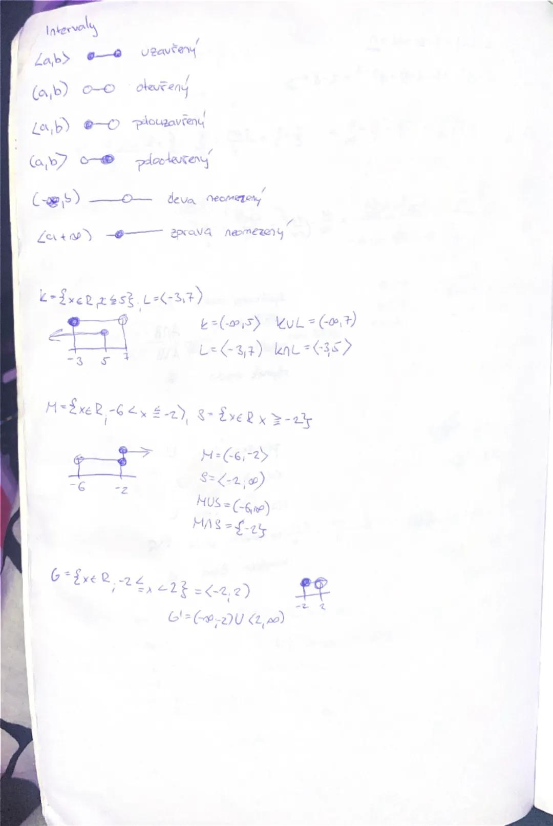 Intervaly

Labs uzavřeny

(a,b) 0-0 otevřený

(a,b) plouzavřeny

(a,b) plootevreny

(-5) 

O deva neomezený

<cit aprava neomezery

K-2xER 2