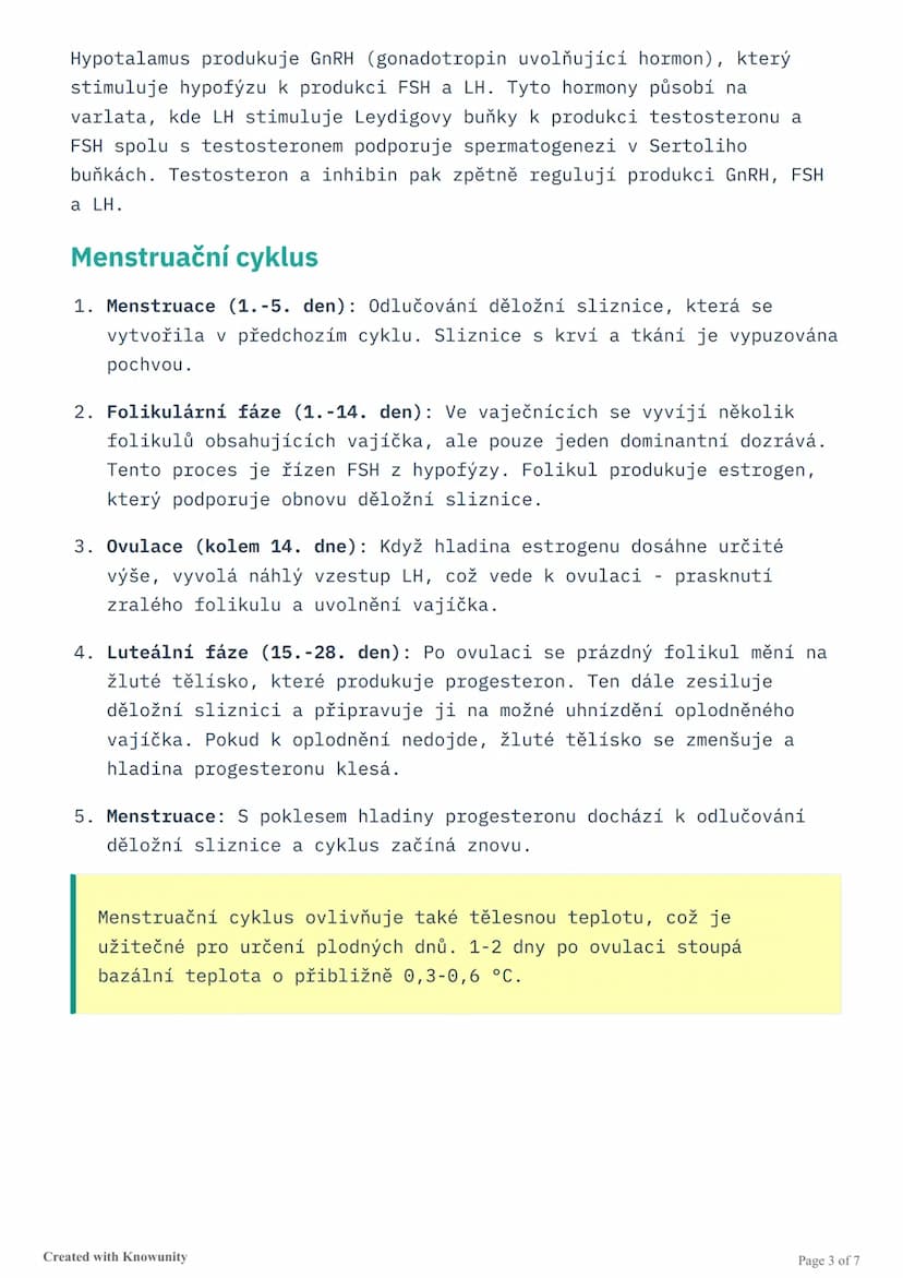 # Reprodukční systém člověka

Přehled anatomie a fyziologie reprodukčního systému, vývoje pohlaví v
děloze, vývoje zárodečných buněk a metod