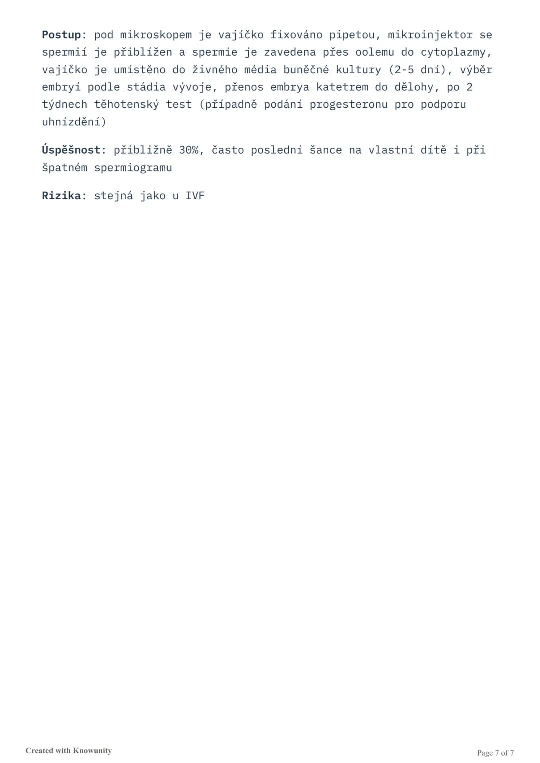 # Reprodukční systém člověka

Přehled anatomie a fyziologie reprodukčního systému, vývoje pohlaví v
děloze, vývoje zárodečných buněk a metod