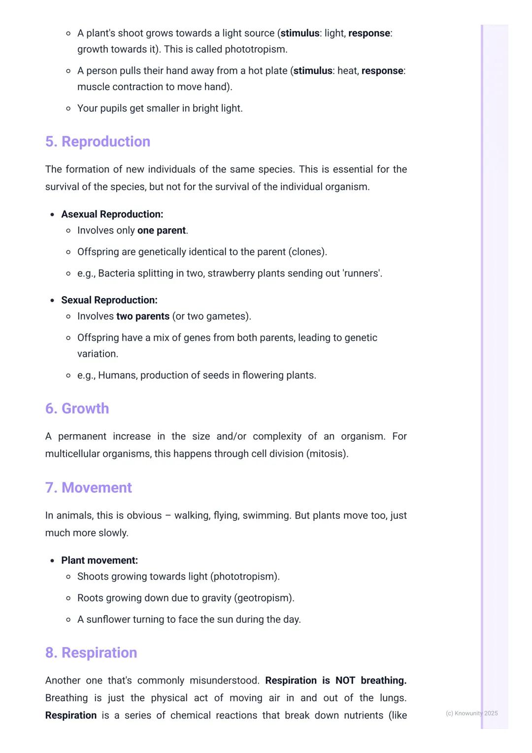 # Characteristics of Life

## What makes something alive?

Biology is the study of life, so the first thing we need to be clear on is what '