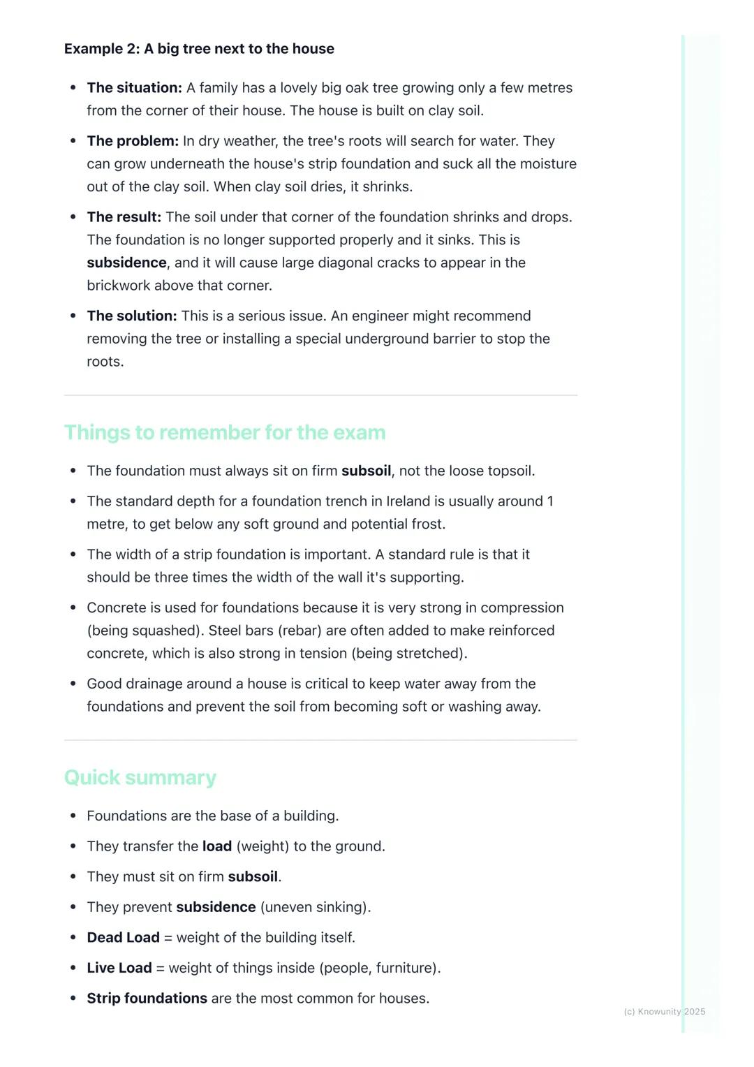 # Foundations

## What are foundations?

Foundations are the base of a building. They are the part that connects the
building to the ground.