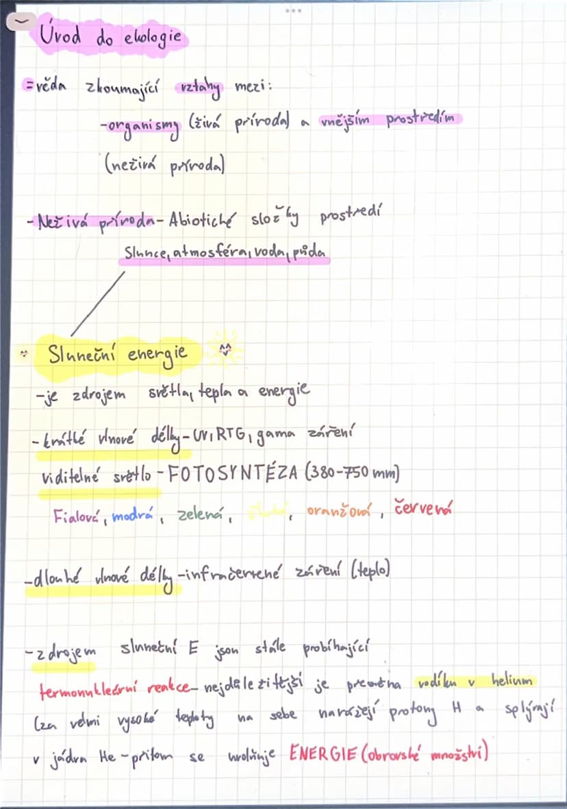 --- OCR Start ---
Uvod do ekologie
=věda zkoumající vztahy mezi:
-organismy (živá príroda) a vnějším prostredím
(neživá príroda)
-Neživá prí