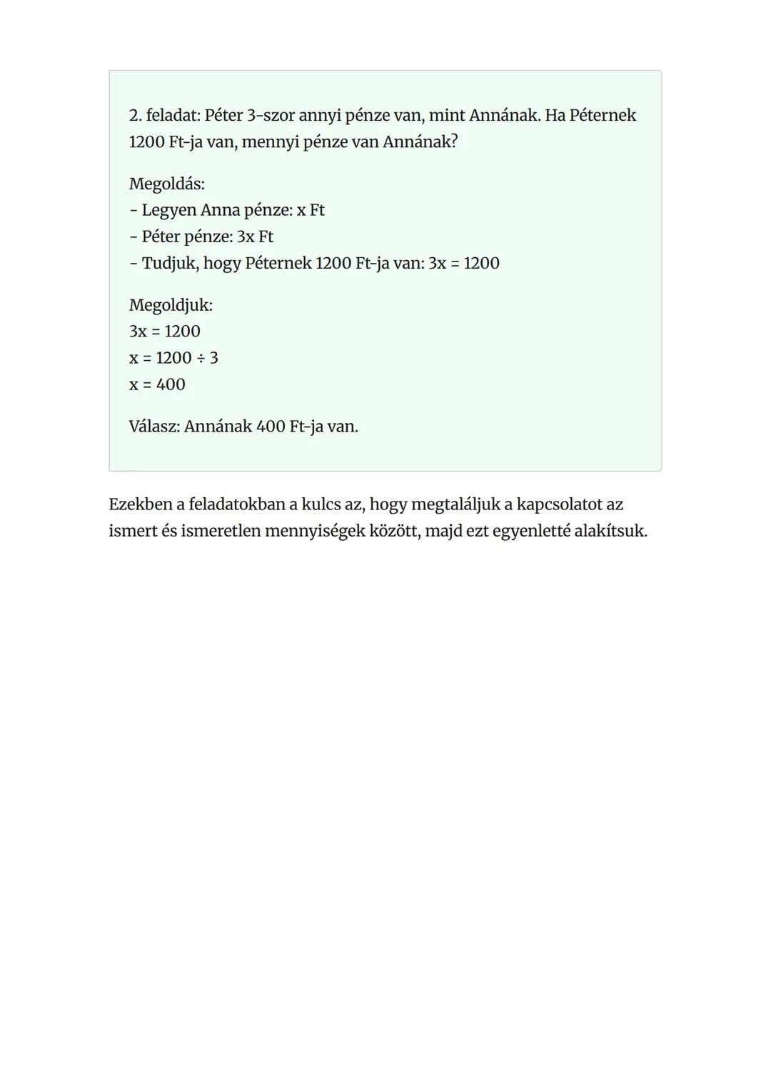 Szöveges feladatok megoldása
egyenletekkel
Hogyan oldjunk meg valós életből vett problémákat egyenletek
segítségével
Matematika • Grade 8 • 