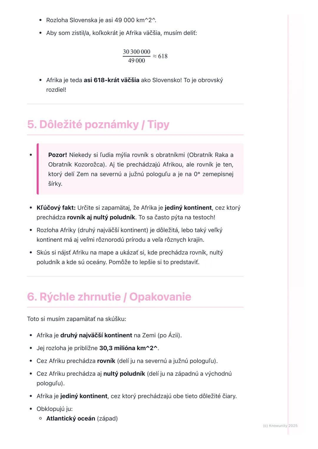 # Poloha a rozloha Afriky

1. Prehľad polohy a rozlohy Afriky

Afrika je jeden z najväčších kontinentov na našej Zemi. Dnes si zopakujeme,
k