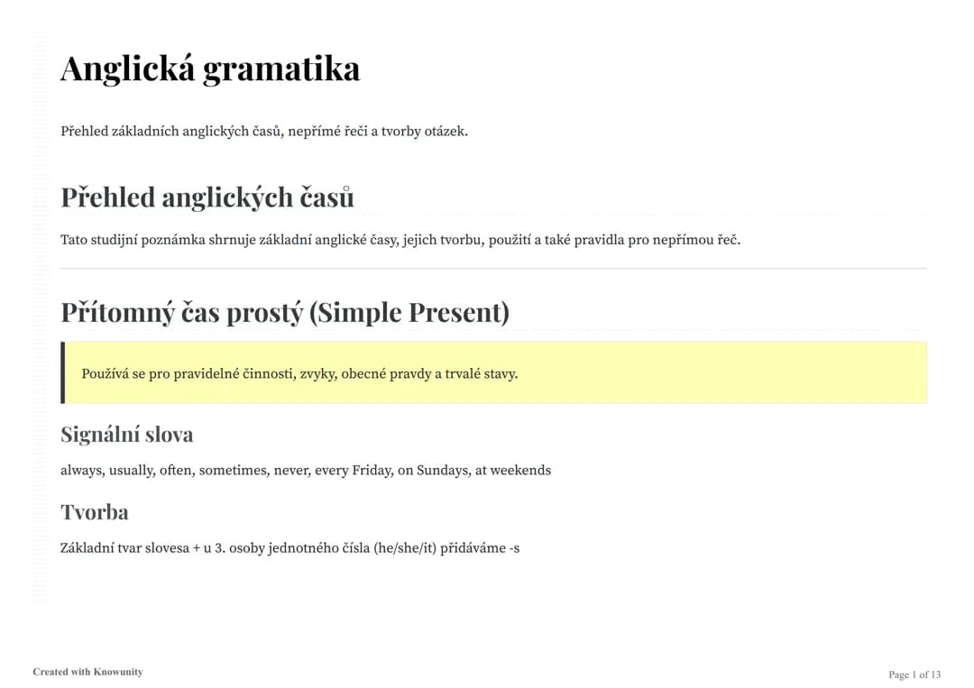 Anglická gramatika