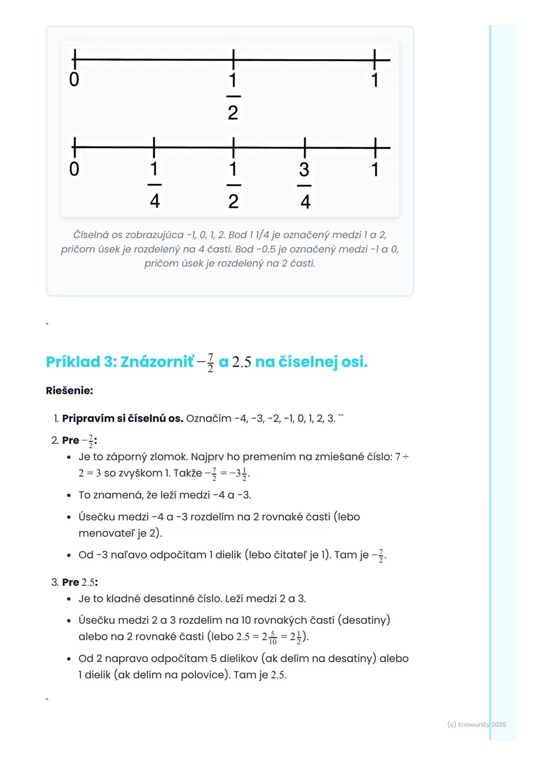 # Racionálne čísla na číselnej
osi

1. Prehľad / Úvod

Dnes si zopakujeme, ako umiestňovať racionálne čísla na číselnú os.
Racionálne čísla 
