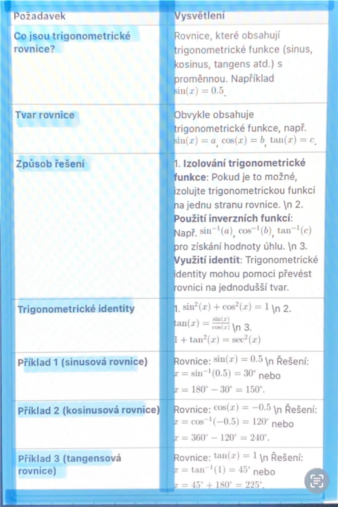 # Požadavek
# Vysvětlení
Co je lineární rovnice?
Lineární rovnice je rovnice, která
popisuje přímku v kartézské
soustavě souřadnic. Má tvar: