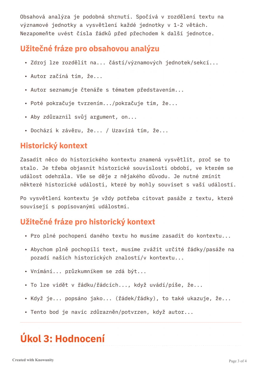 # Analytické dovednosti pro historické
zkušky

Přehled tří hlavních úkolů při historických zkouškách: formální
analýza, historický kontext a