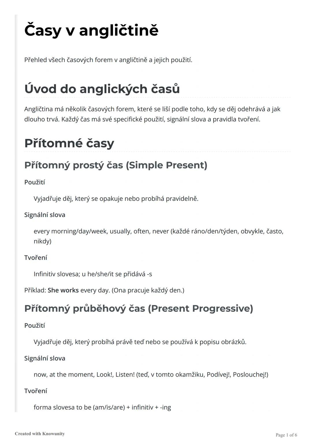 Časy v angličtině