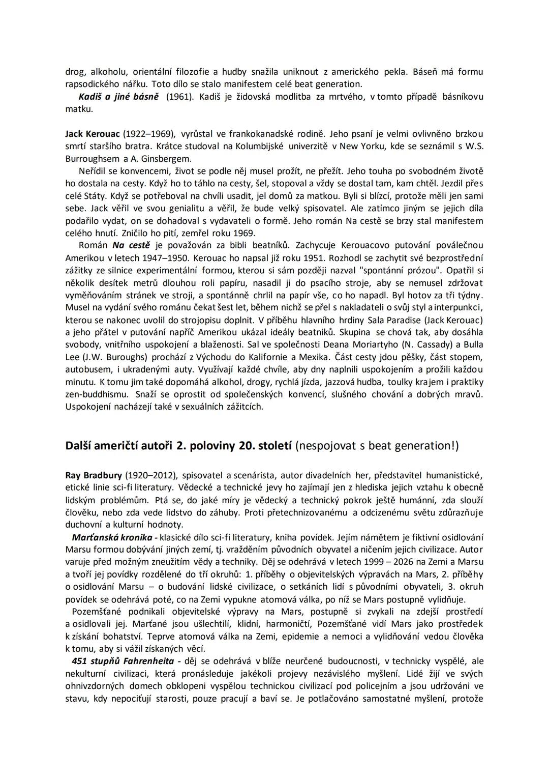 --- OCR Start ---
drog, alkoholu, orientální filozofie a hudby snažila uniknout z amerického pekla. Báseň má formu
rapsodického nářku. Toto 