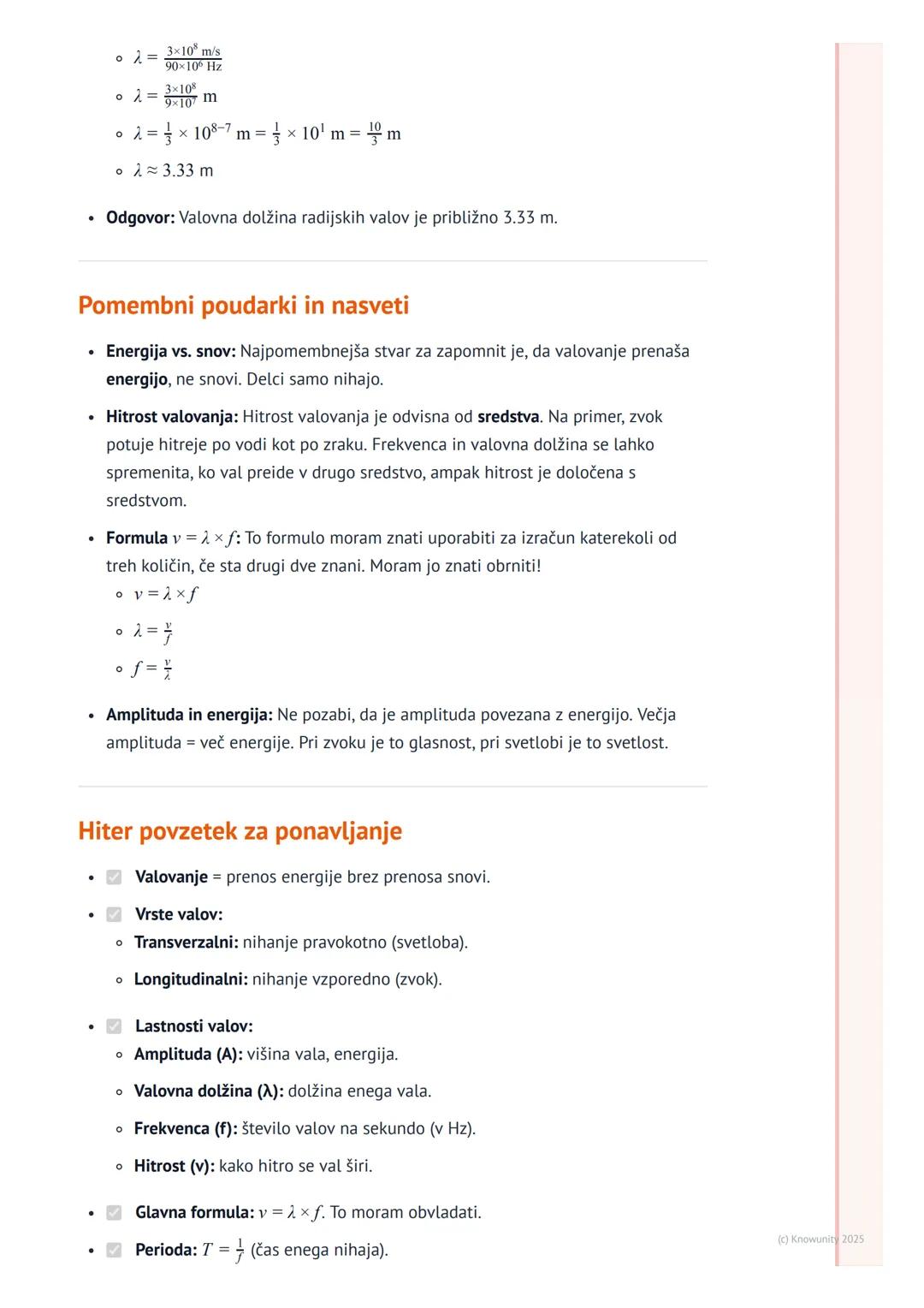 # Valovanje

Kaj je valovanje?

Valovanje je širjenje motnje skozi prostor. Pri tem se prenaša energija, ne pa snov.
Delci snovi, po kateri 