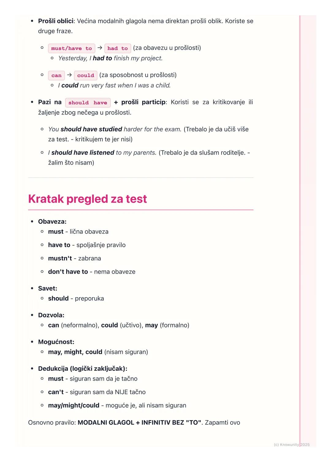 # Modalni glagoli

Uvod u modalne glagole

Modalni glagoli su posebna vrsta pomoćnih glagola. Oni ne opisuju radnju, već
menjaju značenje gl