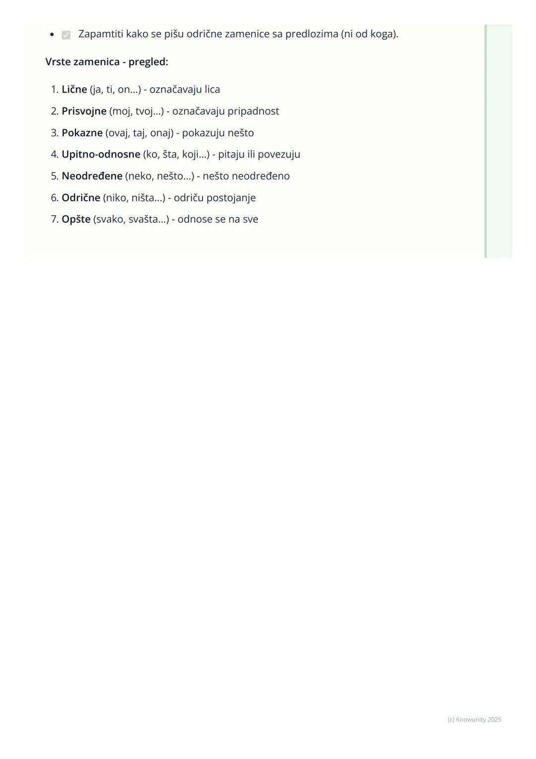 # Zamenice

## Šta su zamenice?

Zamenice su promenljiva vrsta reči. One zamenjuju imenice, prideve i
brojeve. Zato se i zovu "zamenice". Ko