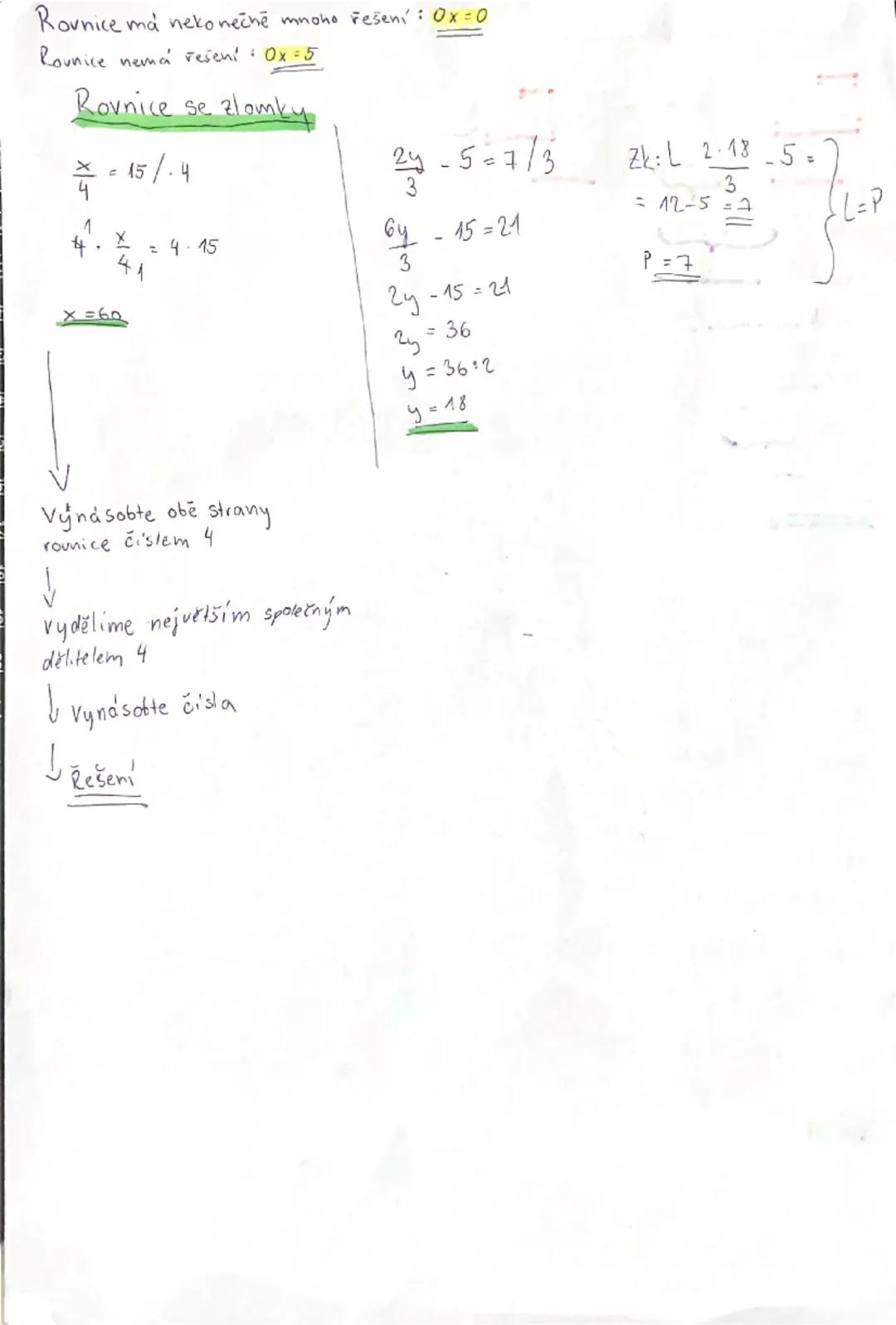 Rovnice se závorkami:
2-(5+k)-4 [3l-(k-6)]+3 (k+4)=7
10+2k-4(3k-k+6) +3k+12=7
10+2k-4(2k+6) +3k+12=7
40+2k-8k-24+3k+12=7
-2+12k-8k+3k=7
-2-3