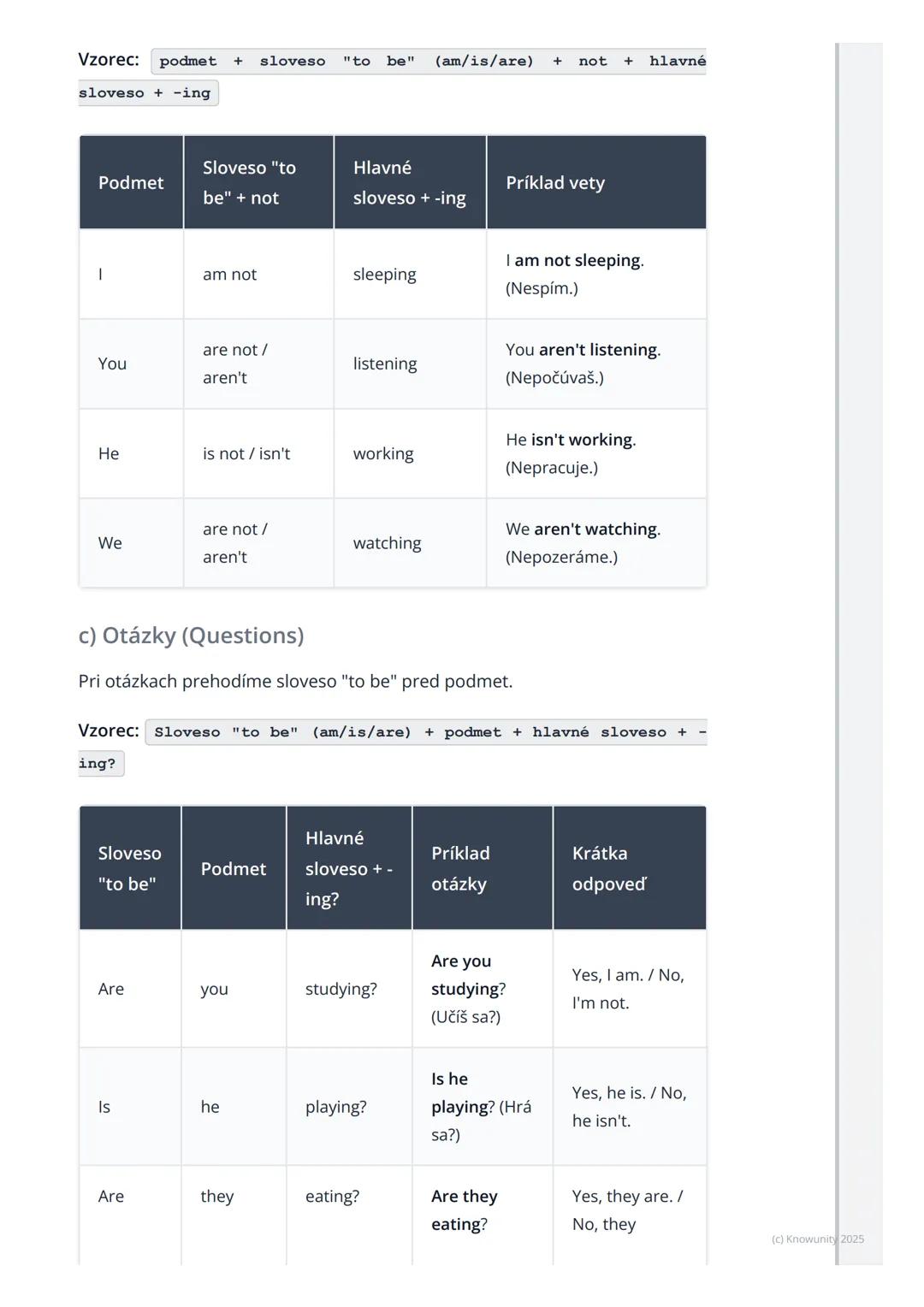 # Gramatika: Prítomný
priebehový čas (Present
Continuous)

Prehľad a úvod

Takže, dnes si prejdeme prítomný priebehový čas v angličtine. Je 