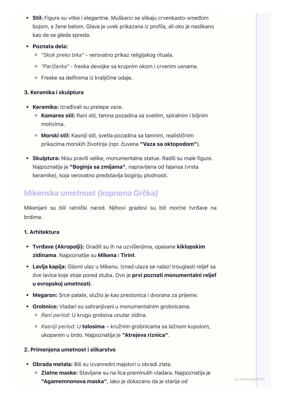 # Umetnost Egejskih kultura

Uvod u Egejske kulture

Egejska umetnost se razvijala u bronzanom dobu (oko 3000-1100. p.n.e.) na
ostrvima i ob