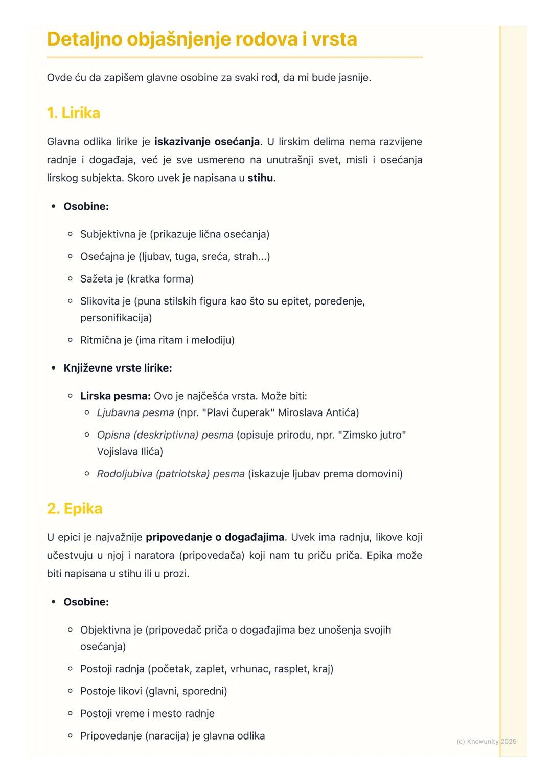 # Književni rodovi i vrste

Uvod u književne rodove

Sva književna dela koja čitamo mogu da se podele u tri velike grupe. Te grupe
se zovu k