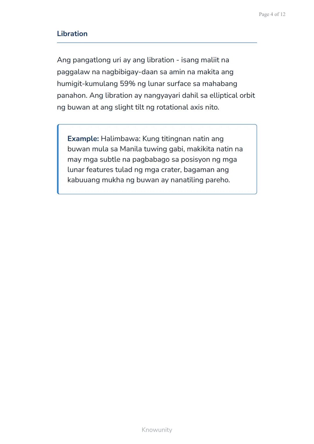 Pag-aaral ng Solar System: Paggalaw ng Buwan at
Epekto sa Tides
Pag-unawa sa paggalaw ng buwan at kung
paano ito nakakaapekto sa tides
Mga L