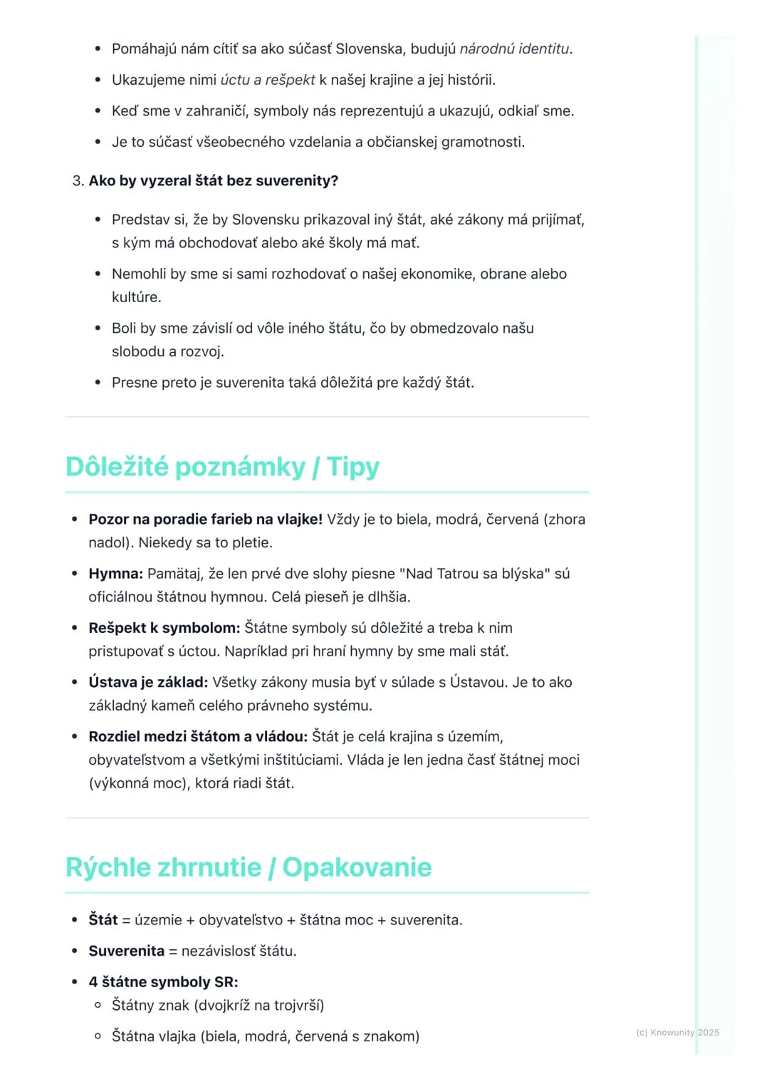# Štát a jeho symboly

Prehľad / úvod

Dnes si preberieme, čo je to štát a aké má dôležité symboly. Je to kľúčová
téma pre občiansku náuku, 