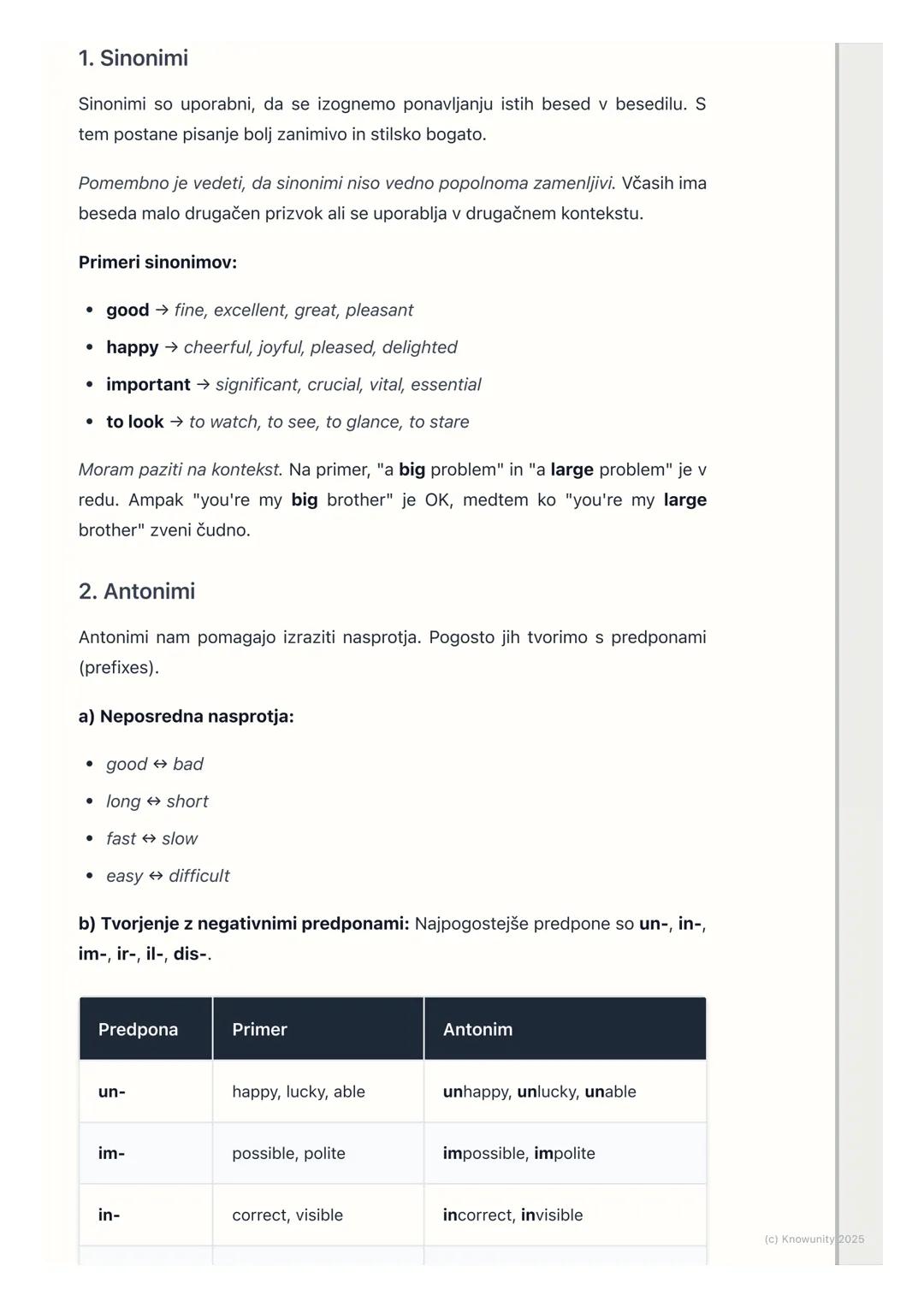 # Širjenje besedišča
(Vocabulary Expansion)

Uvod v širjenje besedišča

Za dobro znanje angleščine ni dovolj samo poznati slovnico, ampak je