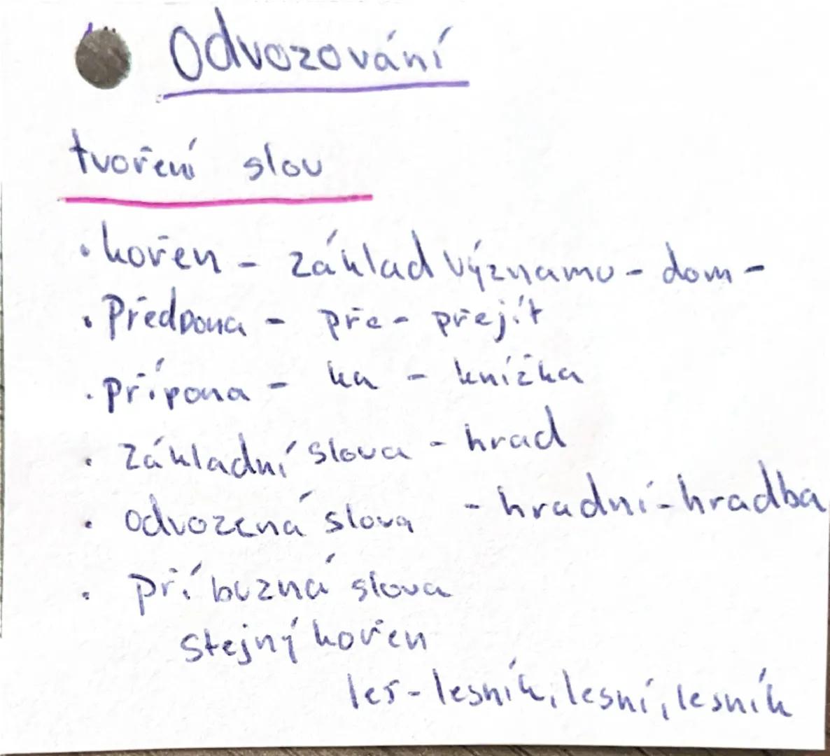 3. Lajména
= zastupují podstatné jména
- osobní: - já
- ty
- on
- ona
- ono
- my
- vy
- oni
•Privlastňovací:
- môj
- tvoj
- váš
•Ukazovací:
