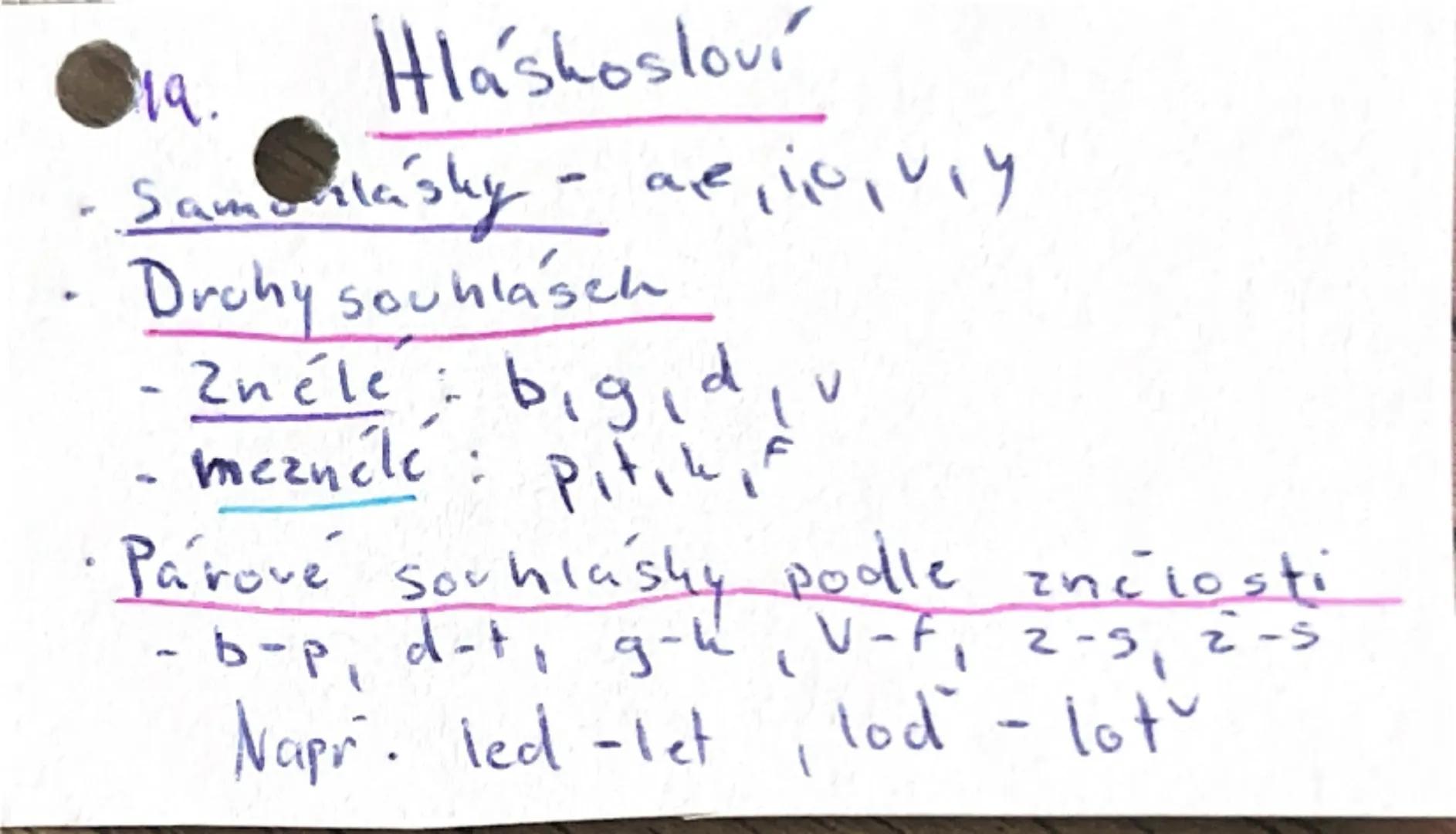 3. Lajména
= zastupují podstatné jména
- osobní: - já
- ty
- on
- ona
- ono
- my
- vy
- oni
•Privlastňovací:
- môj
- tvoj
- váš
•Ukazovací:
