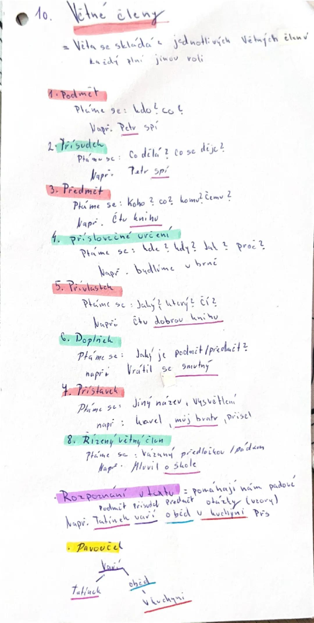 3. Lajména
= zastupují podstatné jména
- osobní: - já
- ty
- on
- ona
- ono
- my
- vy
- oni
•Privlastňovací:
- môj
- tvoj
- váš
•Ukazovací:
