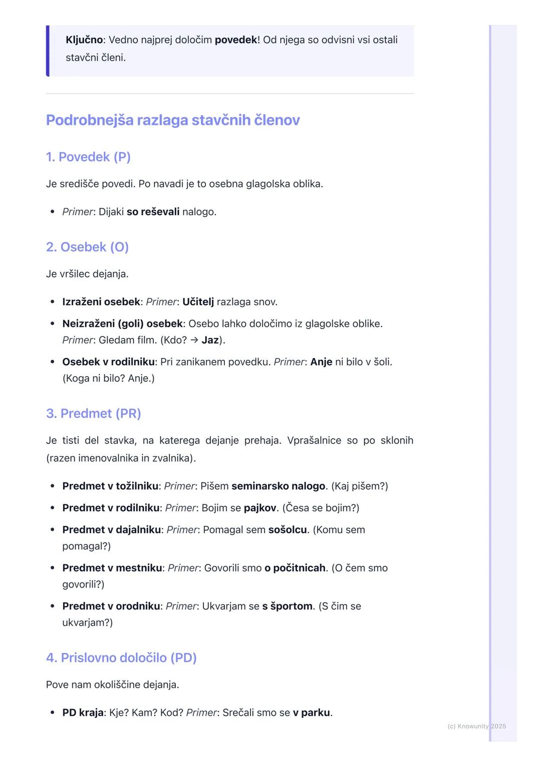 # Stavčni Členi in Skladenjska
Razmerja

Skladnja: Stavčni členi in skladenjska
razmerja

Skladnja ali sintaksa je del slovnice, ki se ukvar