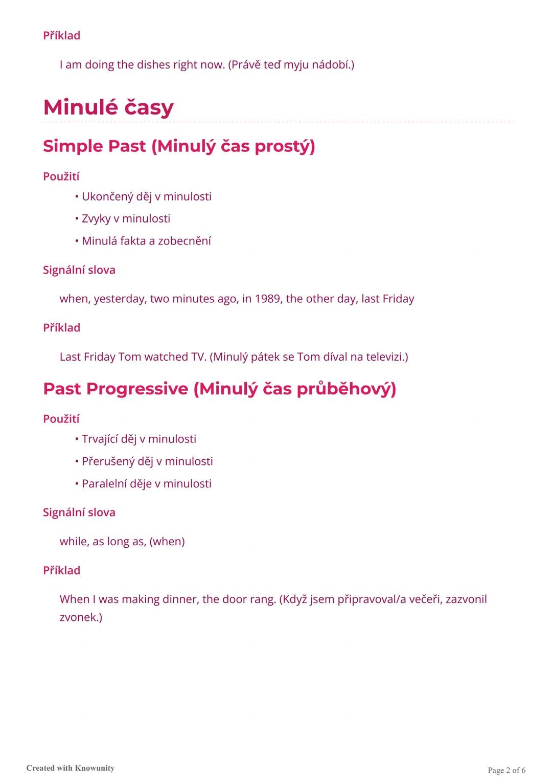 Přehled anglických časů
Kompletní přehled anglických časů s vysvětlením jejich použití, signálními slovy a příklady
pro snadné pochopení a u