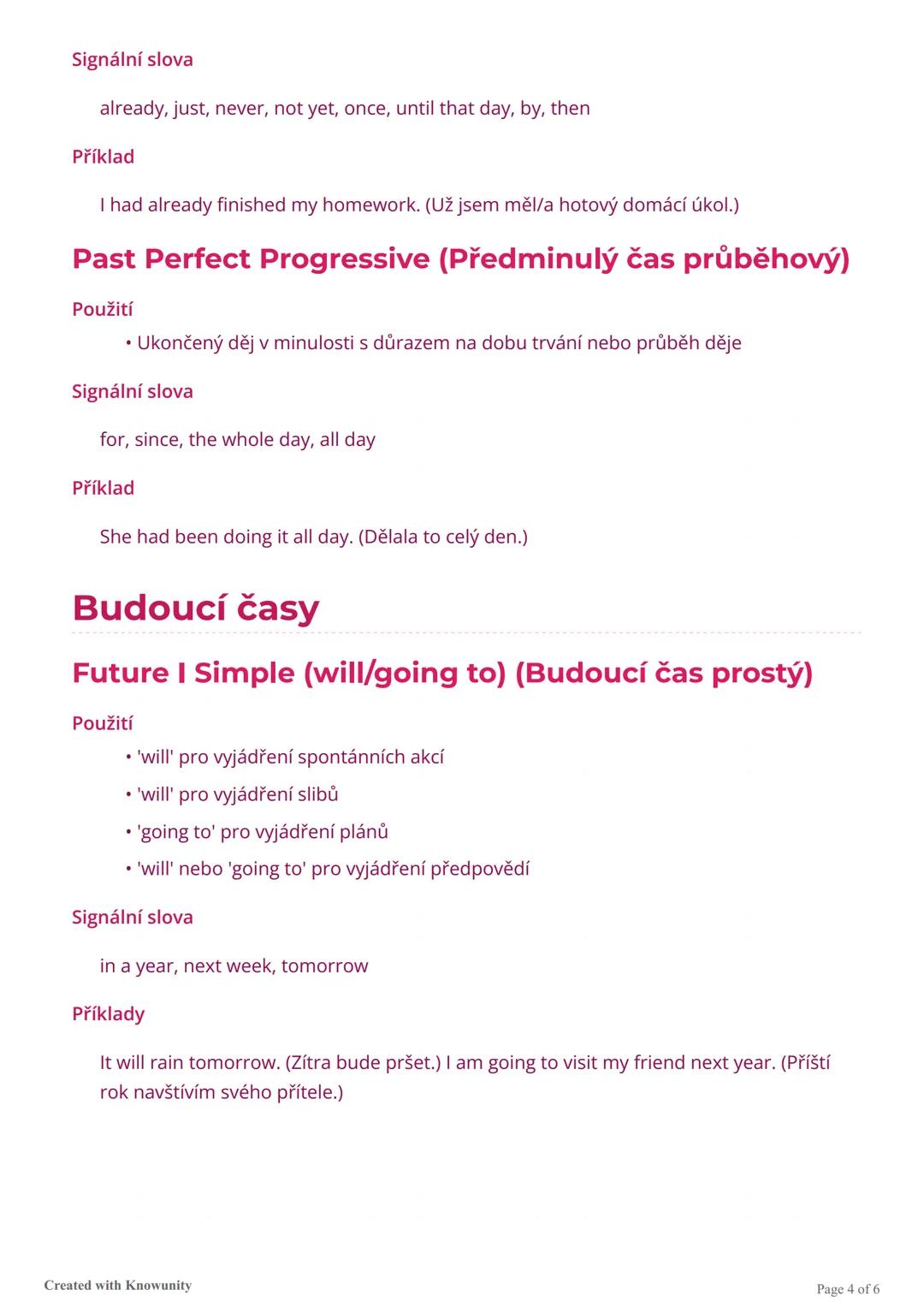 Přehled anglických časů
Kompletní přehled anglických časů s vysvětlením jejich použití, signálními slovy a příklady
pro snadné pochopení a u