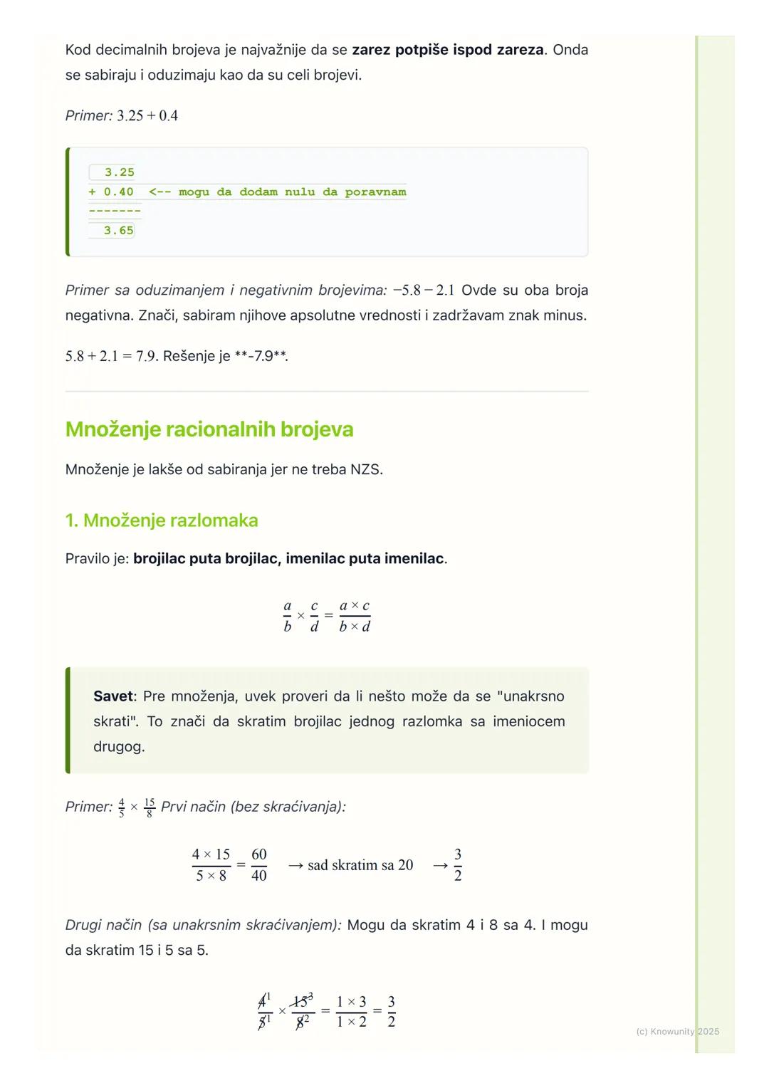 # Operacije sa racionalnim
brojevima

Uvod u operacije sa racionalnim brojevima

Racionalni brojevi su svi brojevi koji se mogu napisati kao