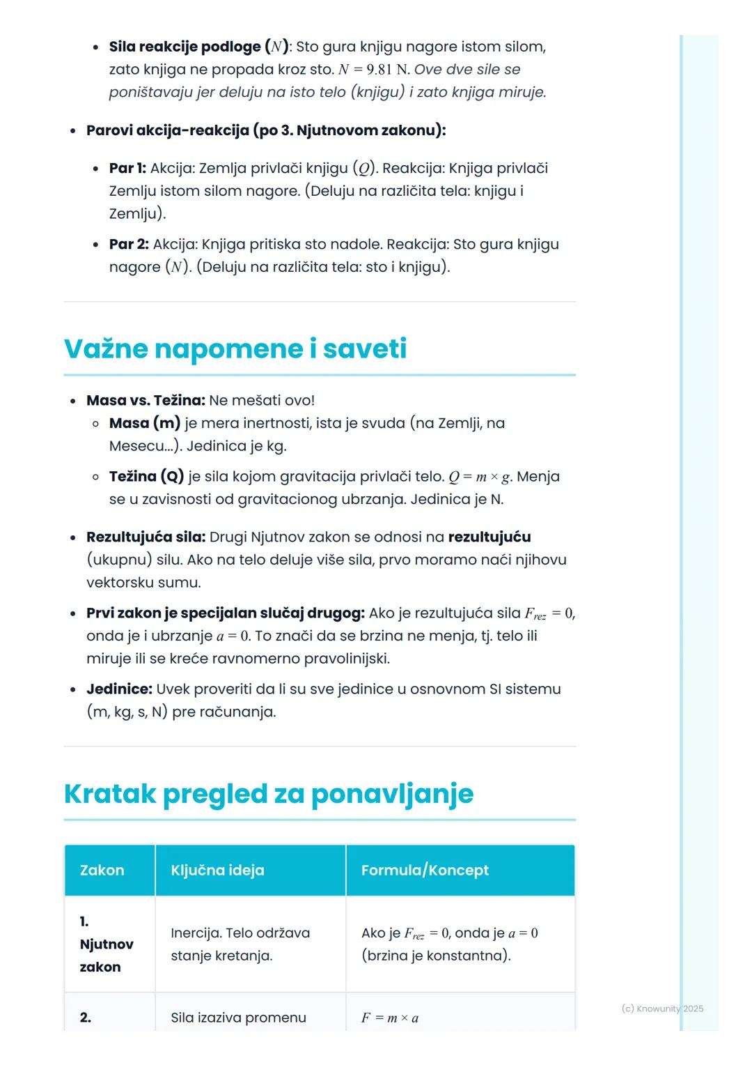 # Njutnovi zakoni kretanja

## Uvod u Njutnove zakone

Njutnovi zakoni su osnova dinamike, dela fizike koji proučava zašto se
tela kreću. Do