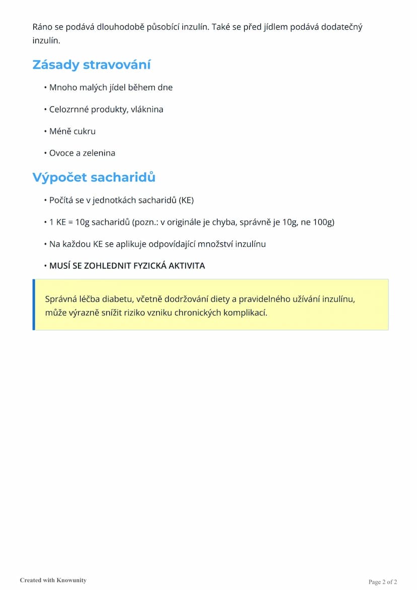 # Diabetes mellitus: Chronické
následky a léčba diabetu 1. typu

Přehled chronických komplikací diabetu mellitu a základní principy diety a 