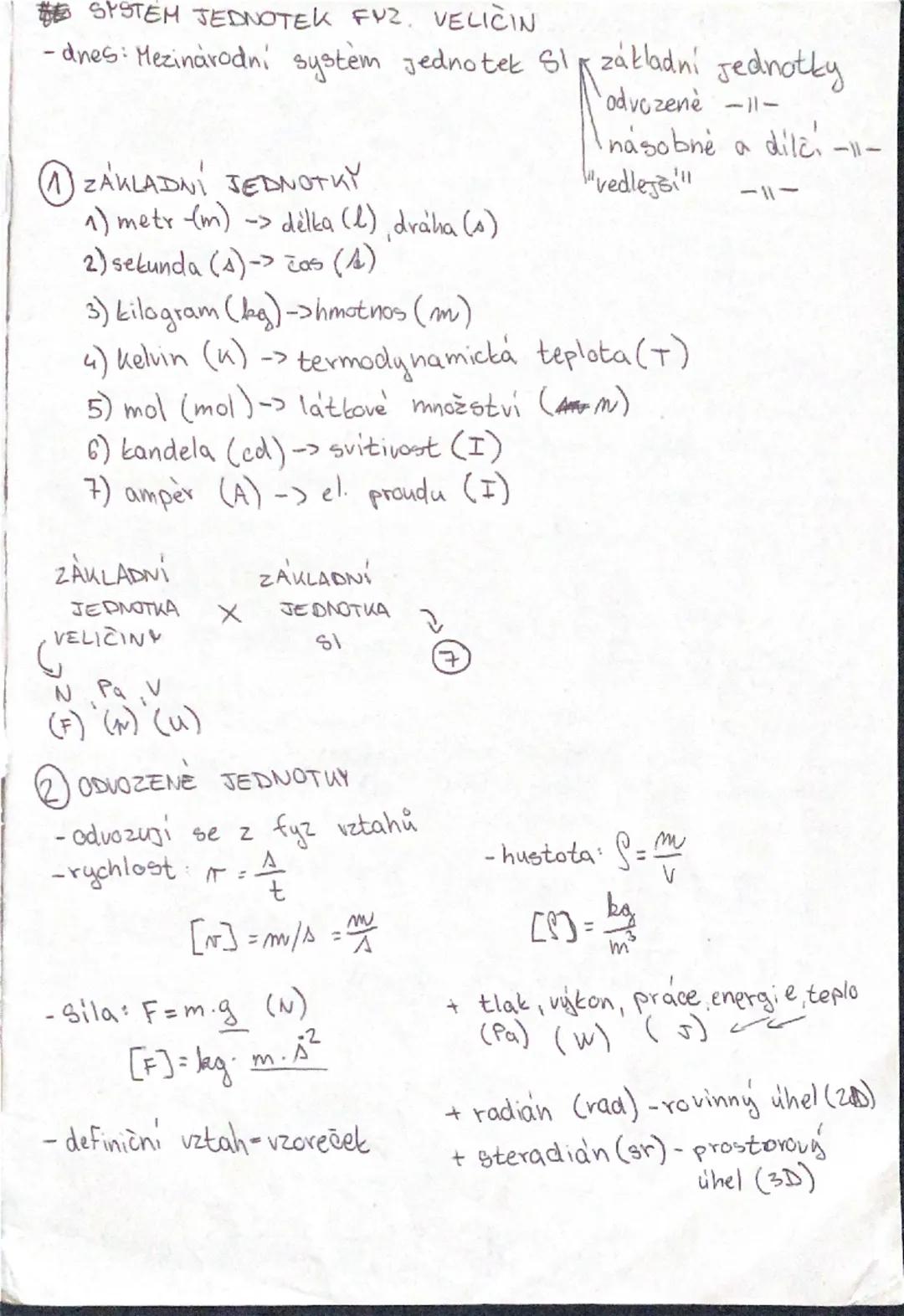 # FYZIKÁLNÍ VELIČINY A JEDNOTKY

- zavádíme proto, abychom je mohli měřit
- čas - $t$
- energie - E
- výkon - P
- v zápisu užíváme značku ve