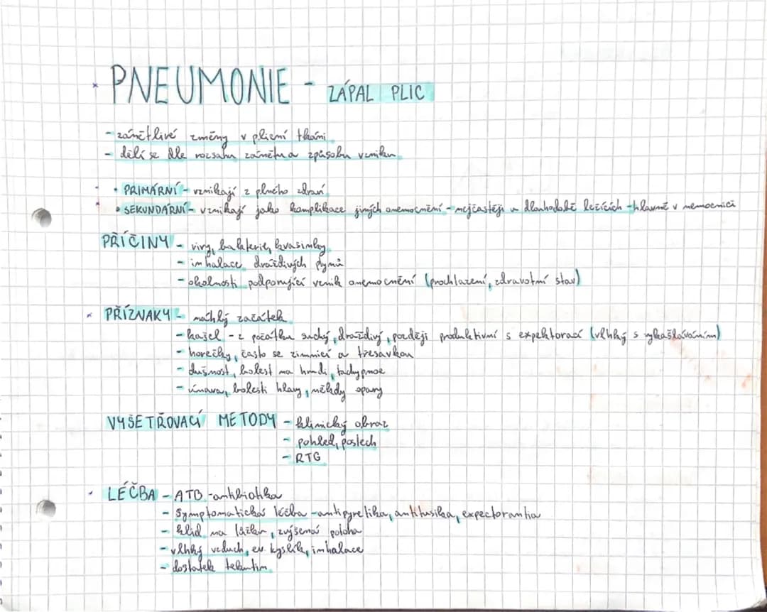 Pneumonie- zápal plic