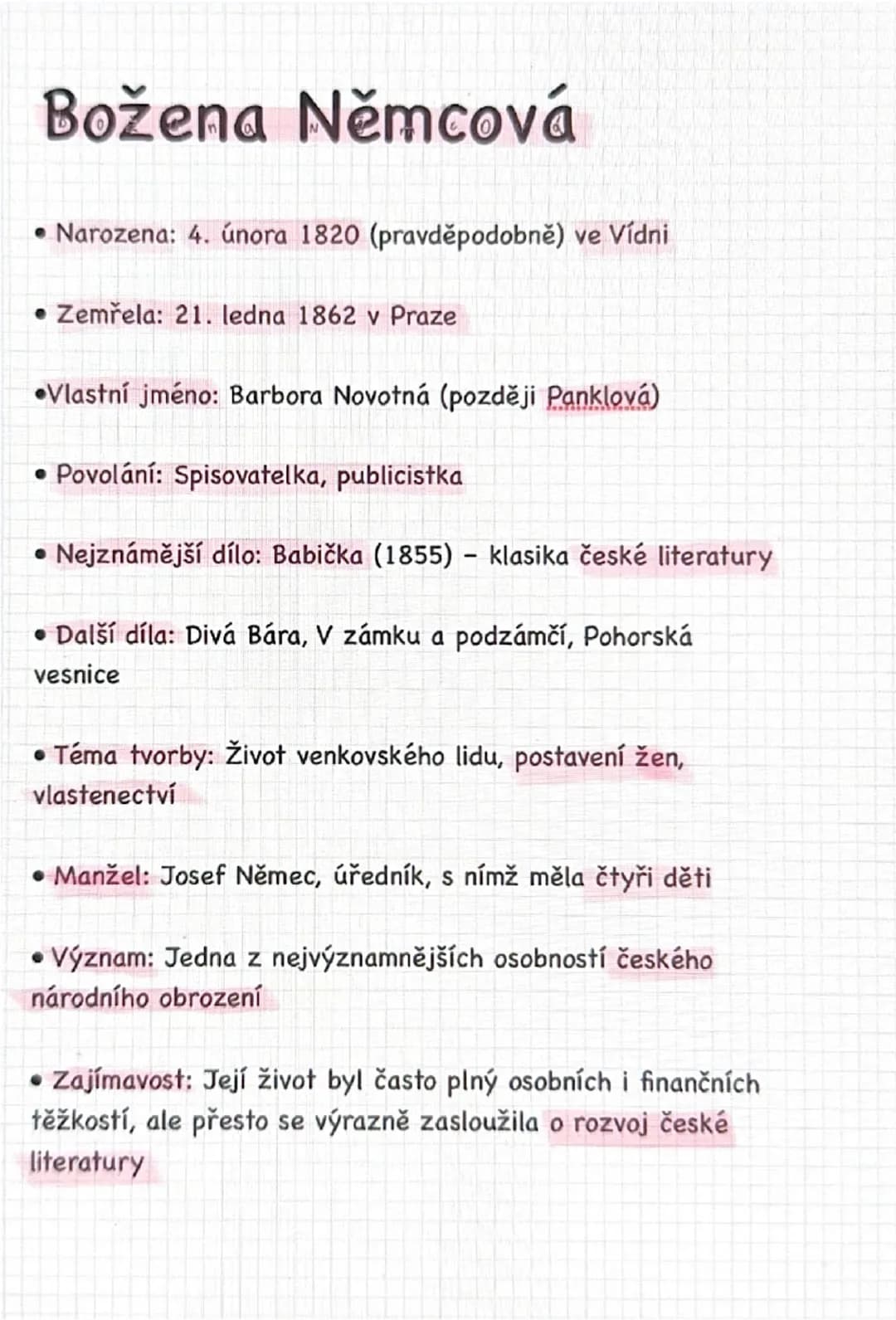 Božena Němcová 
