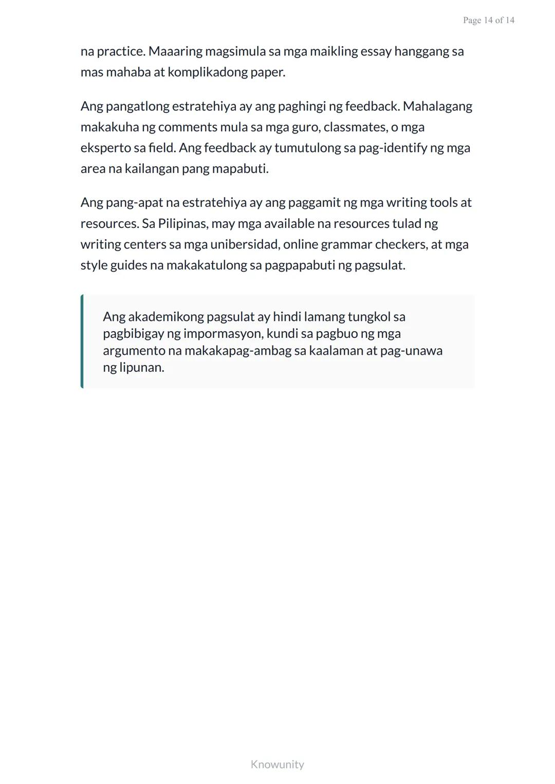 # Pag-unawa sa Akademikong Diskurso: Katangian ng Akademikong Pagsulat

Pag-aaral ng mga katangian at elemento ng akademikong pagsulat

## M