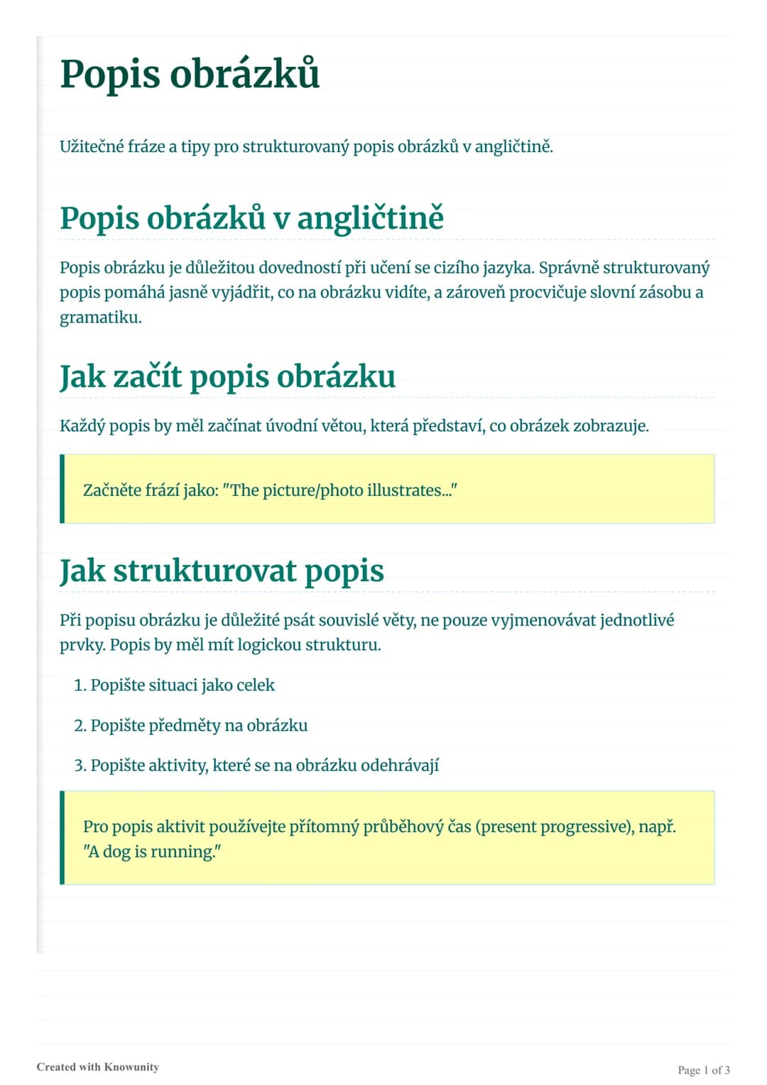 Popis obrázků