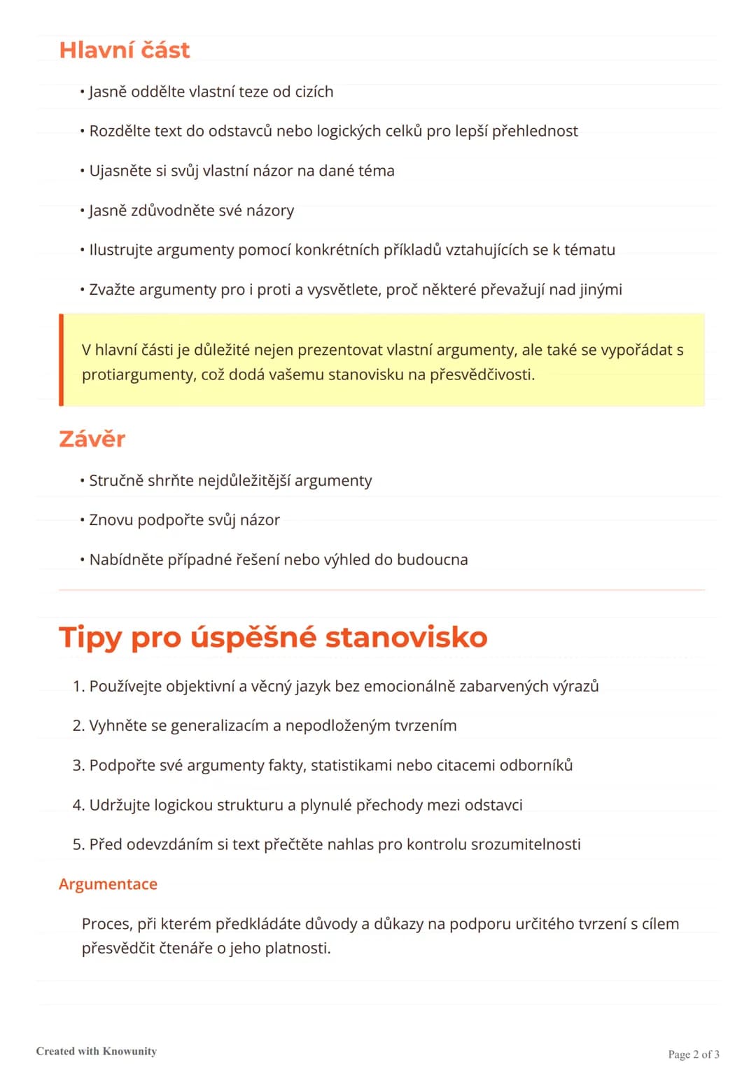 # Jak napsat stanovisko
Tipy, jak napsat a nejlépe strukturovat stanovisko nebo argumentační esej.

# Jak napsat stanovisko
Stanovisko (nebo