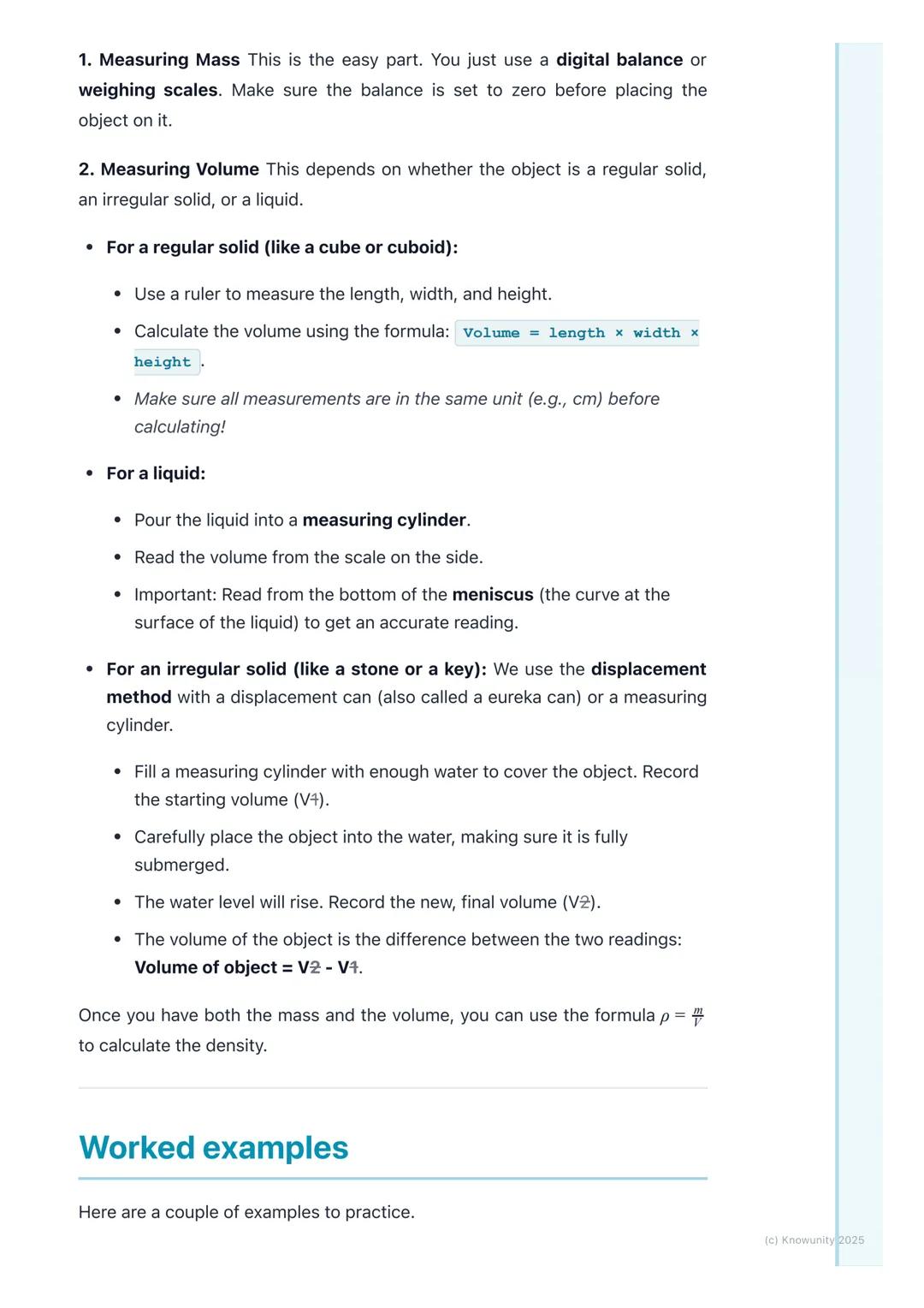 # Density

## What is density?

Density is a measure of how much "stuff" (mass) is packed into a certain
amount of space (volume). If you ha