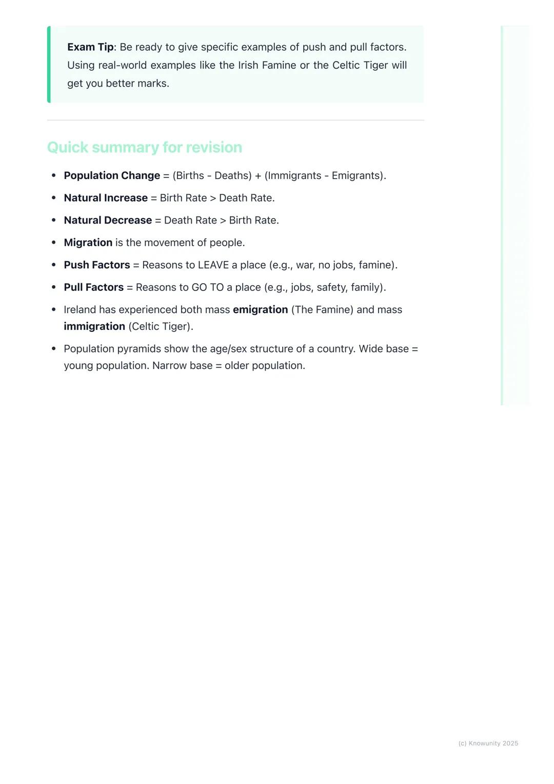 # Population Change and
# Migration

## Introduction to population change

Population change is all about how the number of people living in