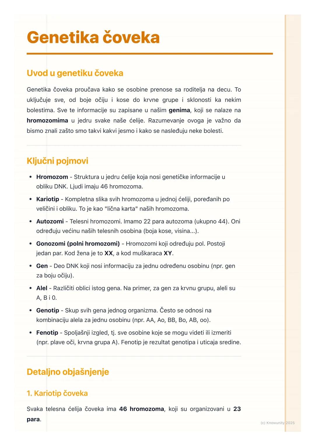 # Genetika čoveka

Uvod u genetiku čoveka

Genetika čoveka proučava kako se osobine prenose sa roditelja na decu. To
uključuje sve, od boje 