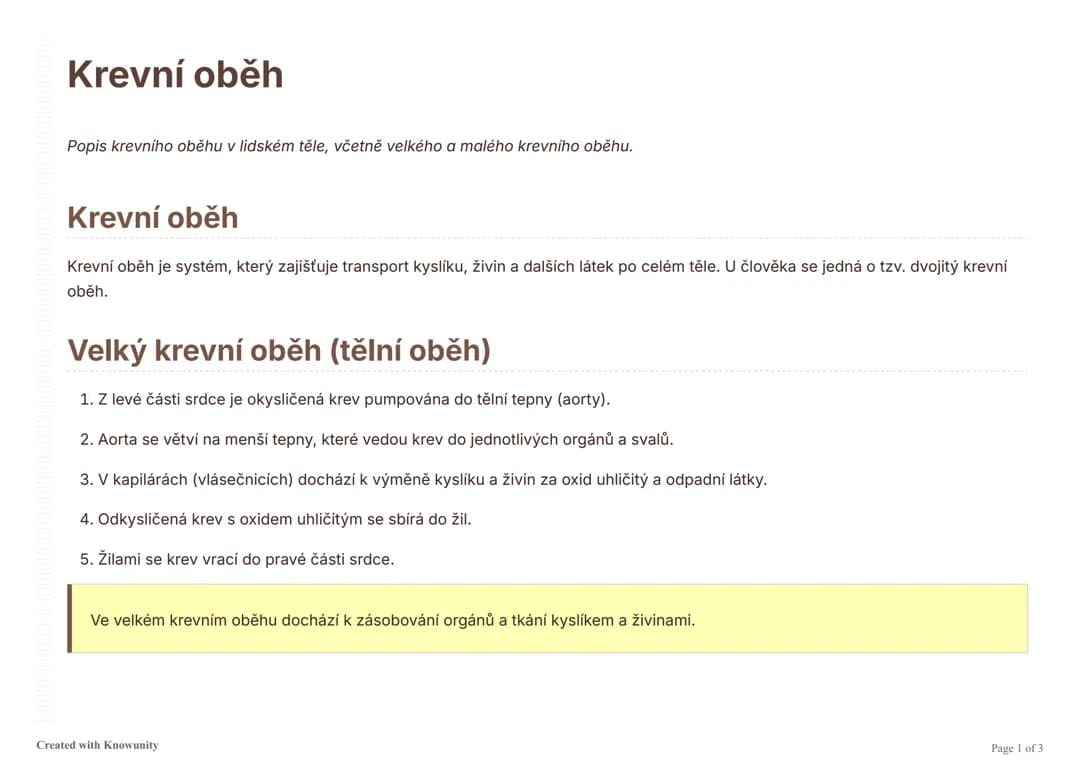 Krevní oběh