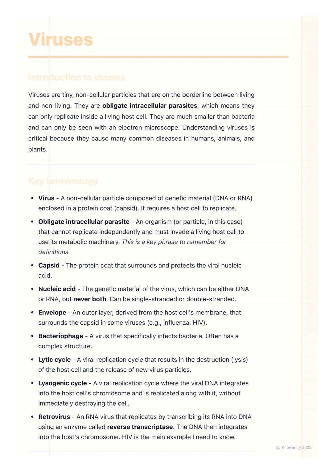 # Viruses

Introduction to viruses

Viruses are tiny, non-cellular particles that are on the borderline between living
and non-living. They 