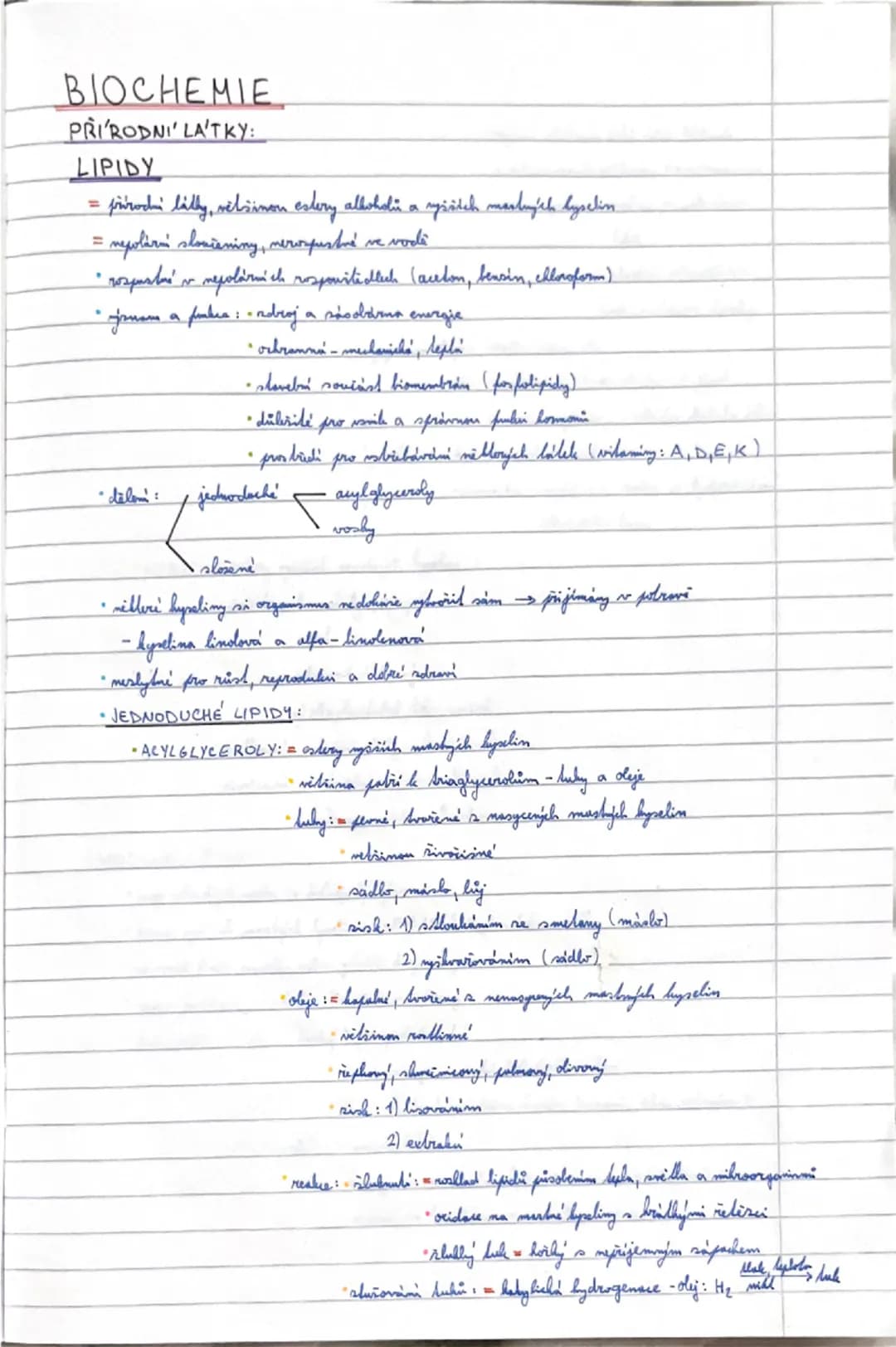 Chemie - lipidy