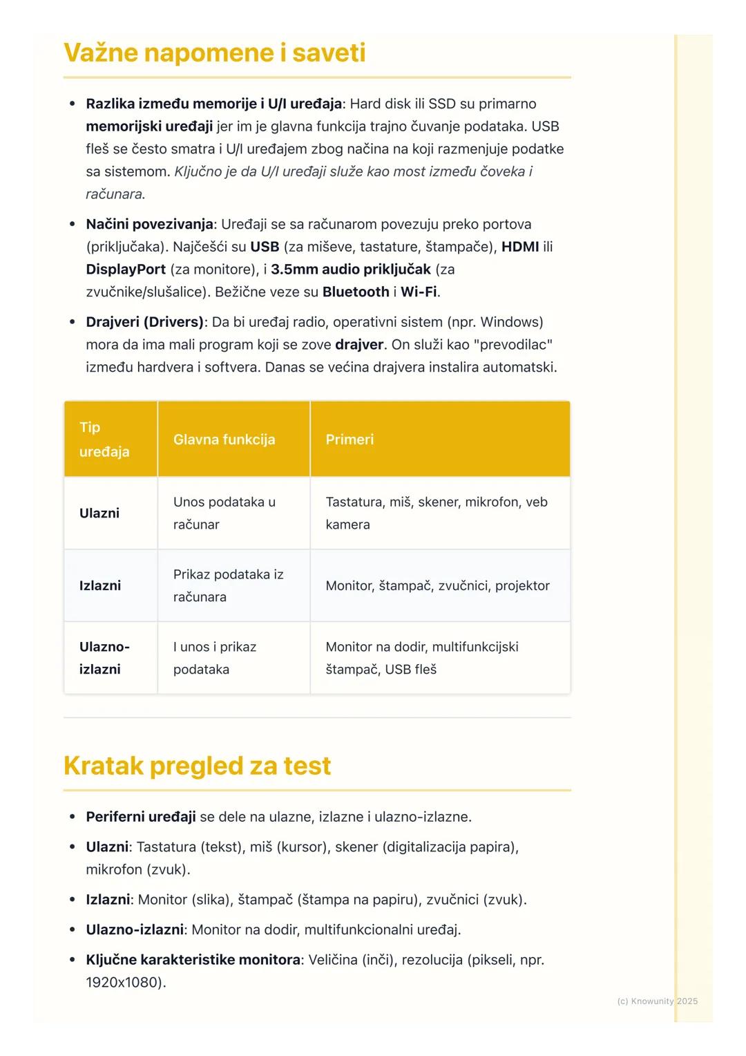 # Ulazno-izlazni uređaji

Uvod u ulazno-izlazne uređaje

Računar ne bi bio koristan bez načina da mi komuniciramo sa njim. Ulazno-
izlazni (
