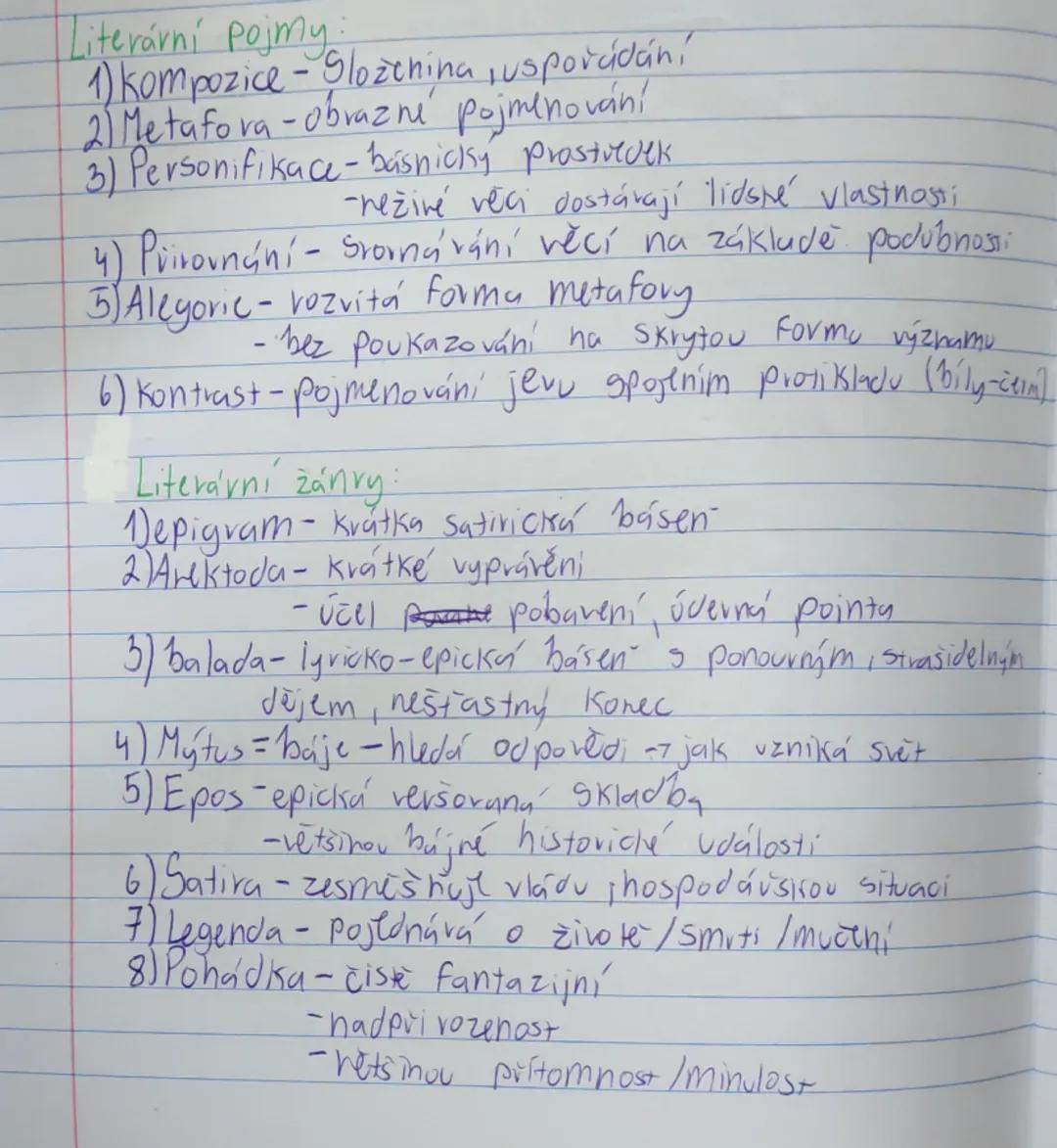 --- OCR Start ---
Literatura
Typy literatury:
1) Uměleckákniny s příběhim, básně a Písně
2) Neumelecká (věcná ) - Jává nám nějakou
informaci