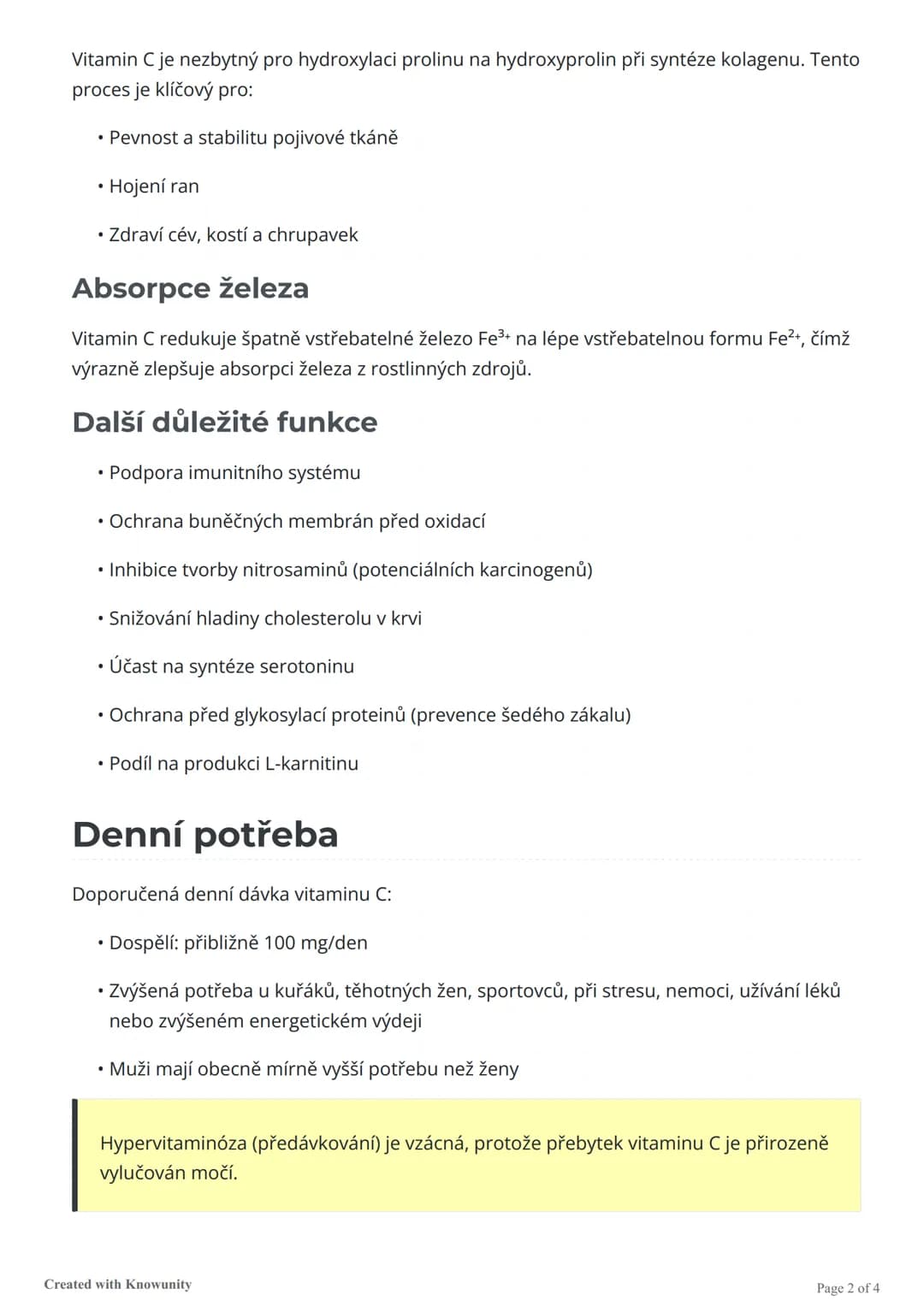 # Vitamin C (kyselina askorbová)
Přehled struktury, vlastností, funkcí a významu vitaminu C v lidském těle, včetně jeho role
jako antioxidan