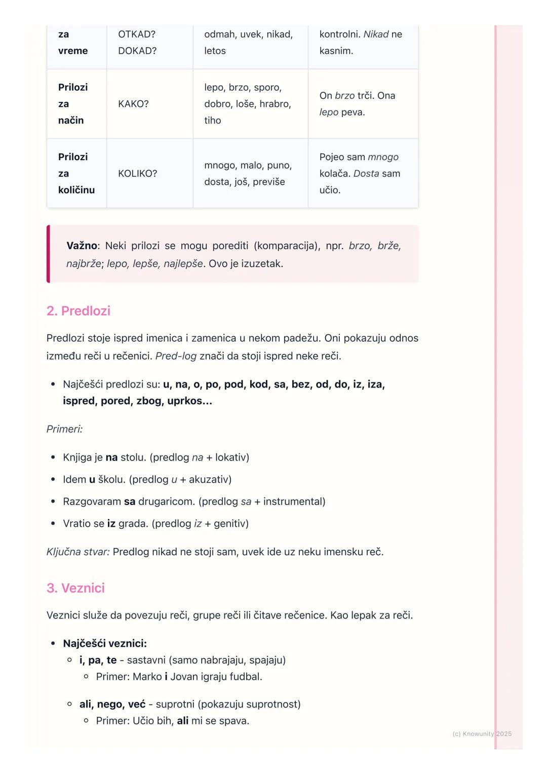 # Nepromenljive reči

## Šta su nepromenljive reči

Nepromenljive reči su vrste reči koje uvek imaju isti oblik. To znači da se ne
menjaju p