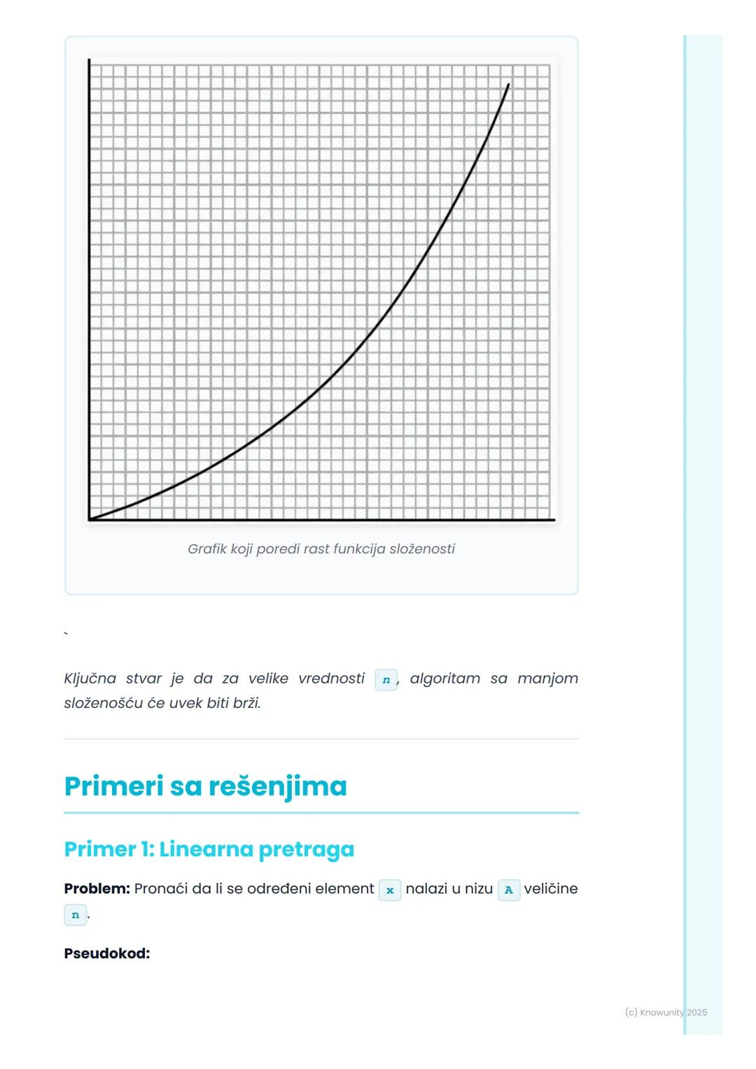 # Analiza složenosti
algoritama

Uvod u analizu složenosti algoritama

Analiza složenosti algoritama nam pomaže da razumemo koliko je neki
a